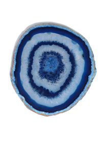 Agate Coasters with Natural Trim, Set of 4