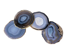 Load image into Gallery viewer, Agate Coasters with Natural Trim, Set of 4